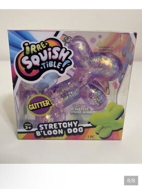 Irre-Squish-tible Stretchy B'loon Dog - Purple Glitter
